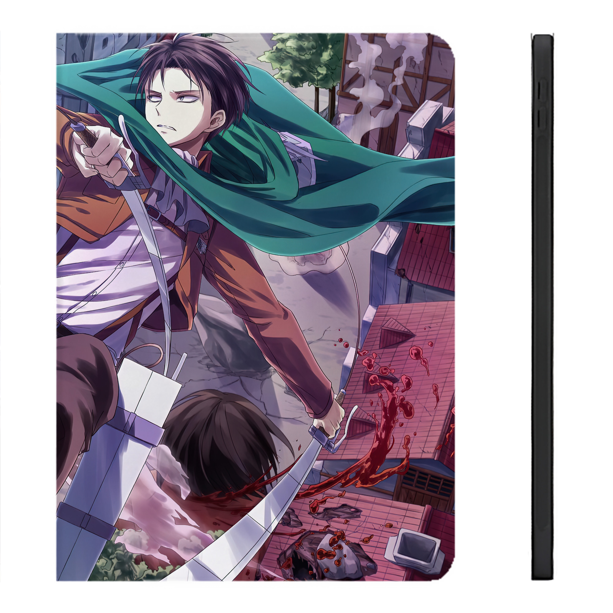 （画像用） 進撃の巨人 Attack on Titan IPadケース ペンホルダー付き ブックスタイルデザイン